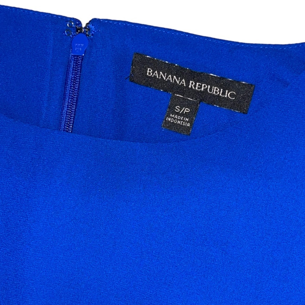Banana Republic Brilliant Blue Long Bell Sleeve Blouse Size Small - Picture 4 of 5
